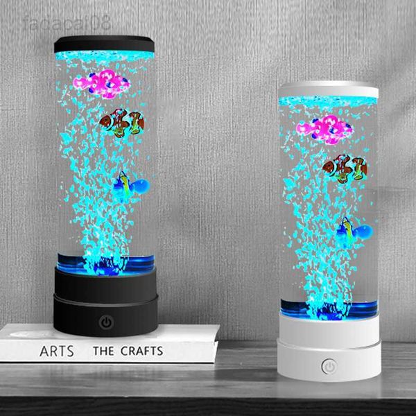 Luzes noturnas led lâmpada de peixe RGB7 cor iluminação atmosfera mesa noite infantil presente criativo lâmpada de proteção para os olhos HKD230704