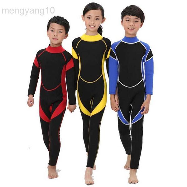 Mute Mute stagne Mute a maniche lunghe in neoprene Mute da immersione per ragazzi / ragazze Bambini Rash Guards One Piece Surf Swim Snorkel bambino # 292553 HKD230704