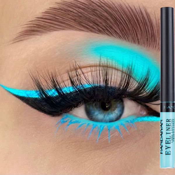 Eye ShadowLiner Combinazione 12 colori Matita per eyeliner liquido colorato Impermeabile Lunga durata Quick-Dry No Blooming Blue Pink Eye Liner Pen Strumenti per cosmetici 230703