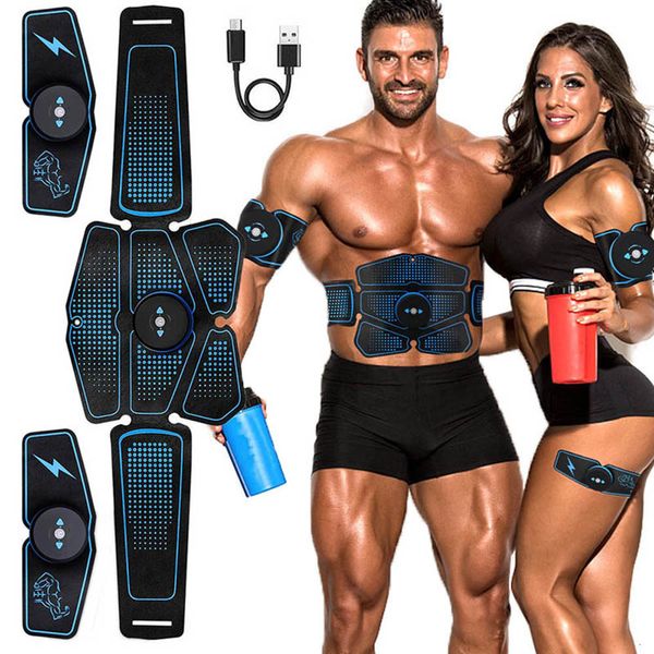 Outros Itens de Massagem Estimulador Muscular Abdominal Trainer EMS Abs Equipamento de Fitness Equipamento de Treino Músculos Eletroestimulador Toner Exercício em Casa Ginásio 230704