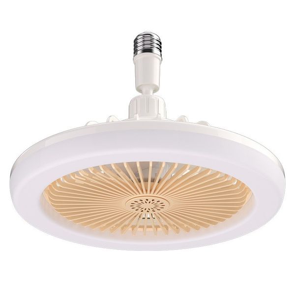 Luz de teto LED de 25 cm com ventilador, E27 30 W, 3 velocidades de vento, kit de luz de ventilador de teto interno para quarto, sala de estar, cozinha, branco