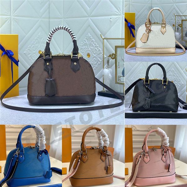 Alma Bb BB BB SCM PM Shell Designer Dembag Luxury Fashion Mashing Leather Women Sacks Beald Sacks