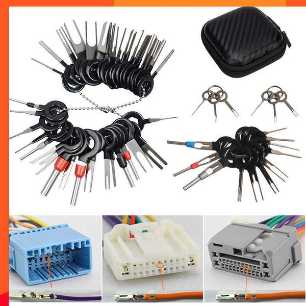 Upgrade 11/18/26Pcs Auto Terminal Entfernung Reparatur Werkzeuge Elektrische Verkabelung Crimp Stecker Pin Extractor Kit Schlüssel Automotive Stecker Abzieher