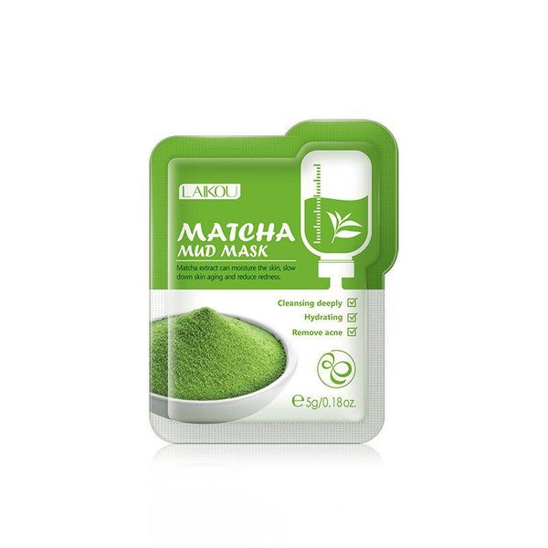 Outros itens de beleza e saúde Laikou Matcha Máscara Facial de Lama de Argila Verde Cuidados Faciais Noturnos Máscaras Hidratantes para Olheiras Drop Delivery Dh2Fu