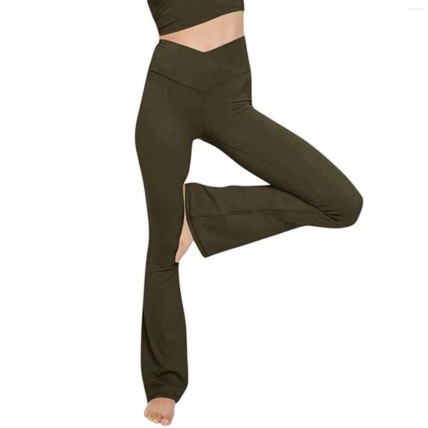 Leggings da donna Pantaloni a gamba larga Allenamento da donna Solid Bloomers larghi Pantaloni da danza fitness Abbigliamento sportivo da yoga elastico