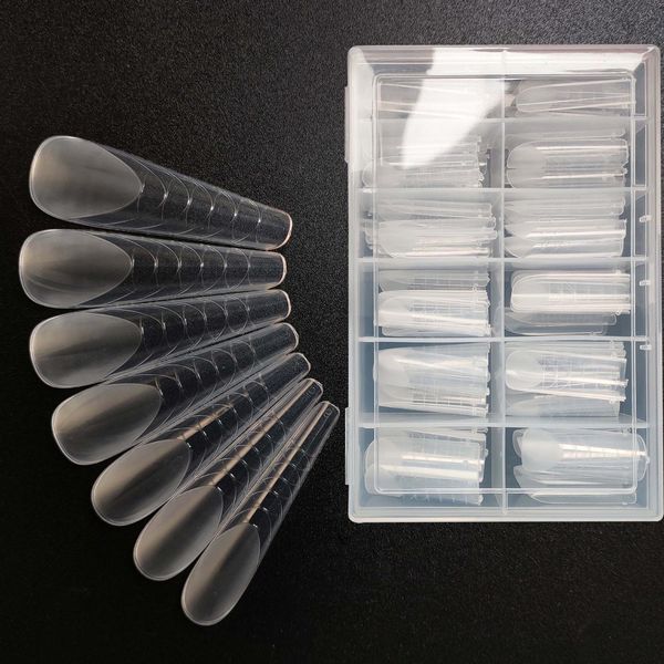 Altri articoli 120pcs Full Cover Nail Dual Forms Hack Unghie finte Suggerimenti per la costruzione rapida di stampi per gel Manicure Design Salon Fai da te a casa 230704