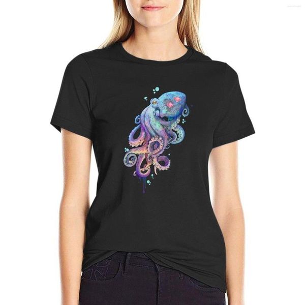 T-Shirt da donna Polo Octopus Summer Top Short Donna Taglie forti T-shirt da donna Vestibilità ampia