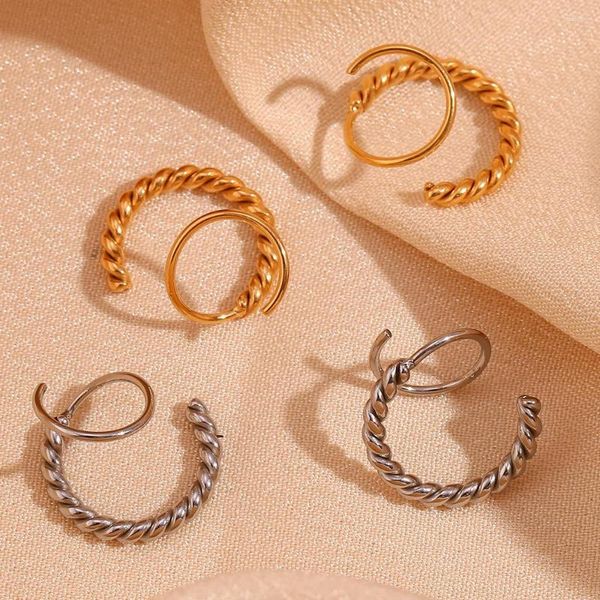 Baumeln Ohrringe 316 Edelstahl Spleißen Twist Spiralen Für Frauen Wasserdicht Dweatproof Lichtecht Schmuck Großhandel