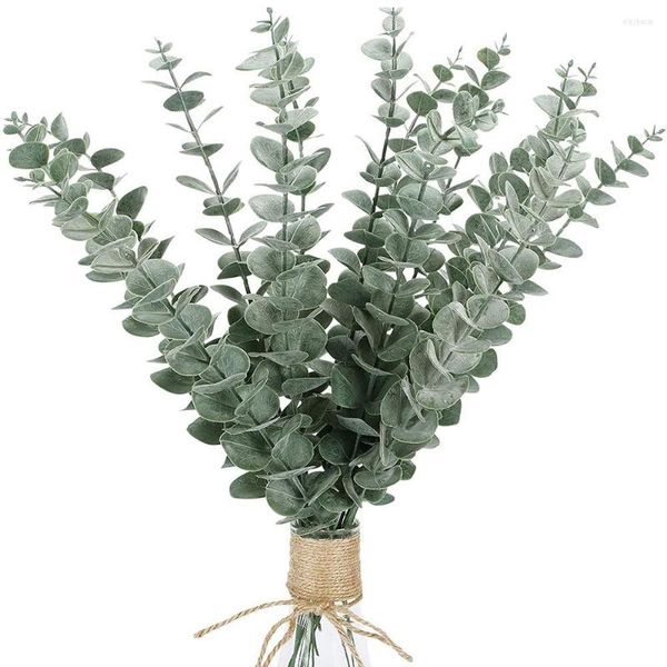 Fiori decorativi 10 pezzi foglie artificiali steli finti rami di arredamento vegetazione reali per disposizione floreale vaso da sposa fiore da sposa