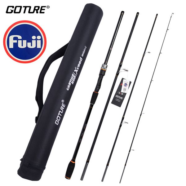 Varas de pesca para barco Japão Guia FUJI Anel varas de pesca 2.1m-3.6m Portáteis Carbon Spinning Casting Fishing Travel Rod M MH ML Fast Rod With Tube Bag 230703