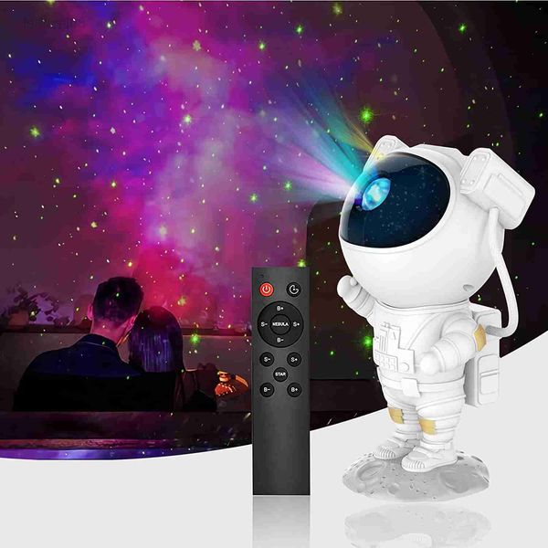 Свет Астронавт Галактика Звездный Звездный Ночь с таймером Удаленное туманновое проектор для детской комнаты Потолочный декор HKD230704