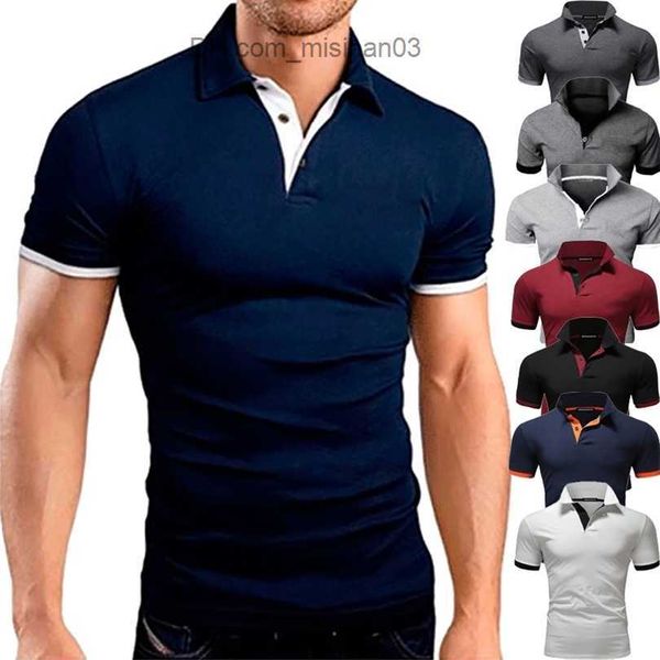 Polos Masculinos Camisa Pólo Masculina Camisa de Tênis Dot Graphic Plus Size Estampada Manga Curta Tops Diários Básico Streetwear Camisa de Golfe Colar Negócios 220708 Z230706