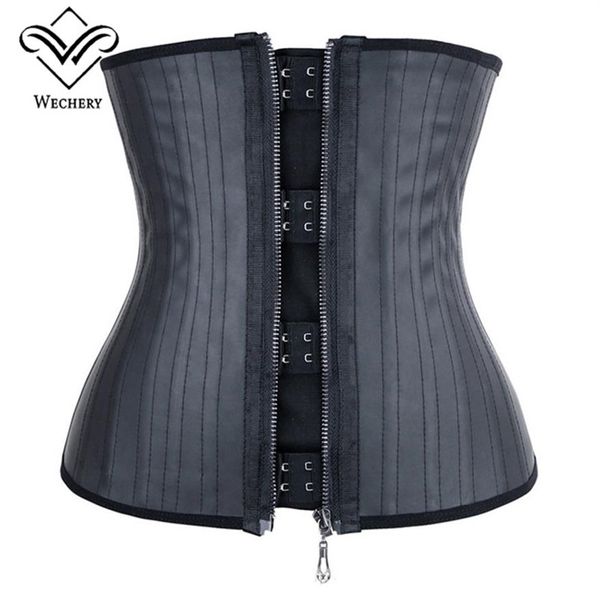 Correia modeladora de látex WaistTrainer Zíper Barriga Emagrecimento Bainha Espartilho Látex Waist Cincher 25 Steel Boned Fajas XS-6XL247O