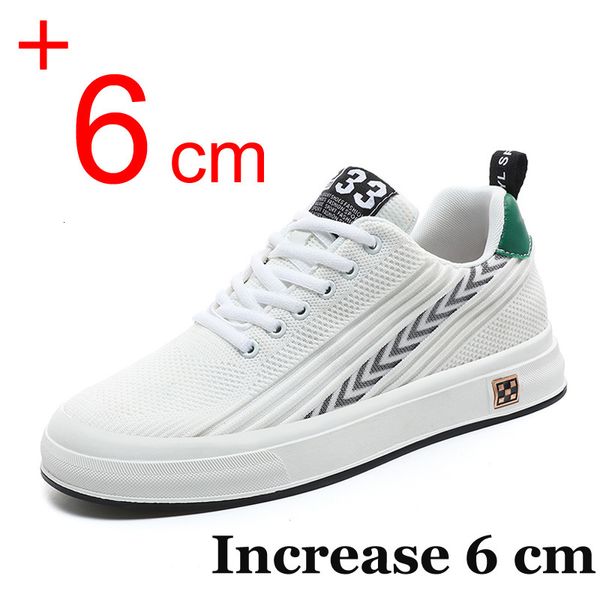 Scarpe eleganti Uomo Sneakers Ascensore Mesh Traspirante 6CM Innalzamento per uomo Tacchi nascosti Taglia 45 Sport casual Altezza 230703