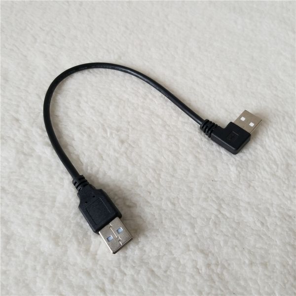 10 Stück rechtwinklige Richtung 90 Grad USB-A-Stecker auf geraden Header-Stecker Datenkabel 25 cm