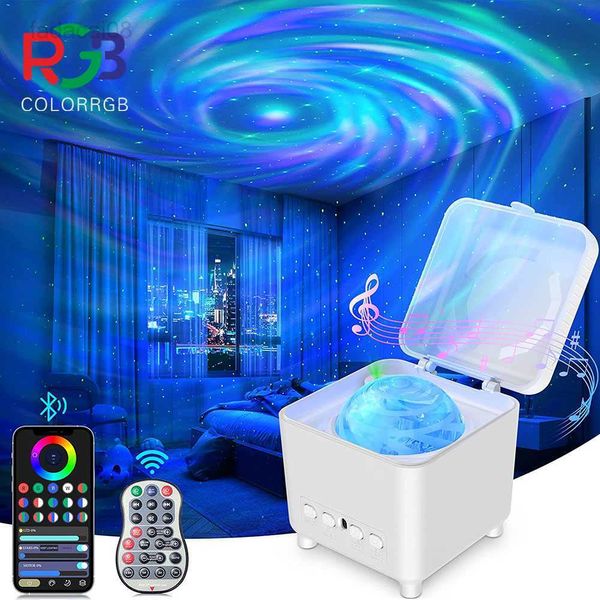 Luzes Star Galaxy com alto-falante controle remoto 15 cores Night Light Projetor APP Bluetooth Magic box HKD230704