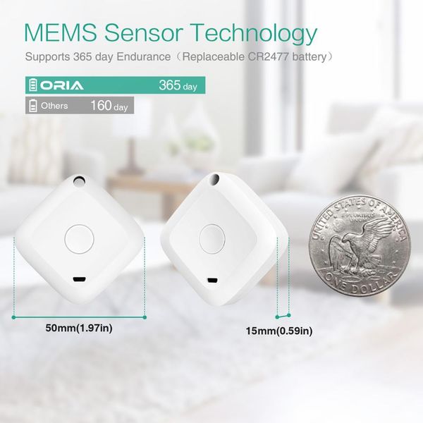 Medigas ORIA sem fio Termômetro sem fio Dados do sensor Logger Digital C/F Alarme de umidade de umidade da temperatura do Bluetooth externo Bluetooth