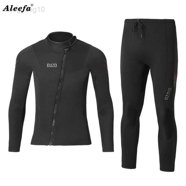 Mute Mute stagne Muta da sub 3MM Muta da uomo Neoprene Subacquea Kitesurf Surf Surf Pesca subacquea Giacca Pantaloni Abbigliamento Muta HKD230704