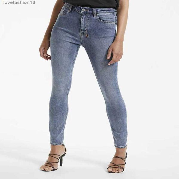 Jeans Ksubi Pure Original da donna primavera e autunno lavato blu antico stretto elastico piccolo