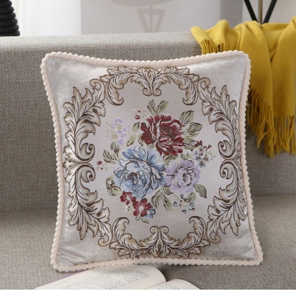 Fodera per cuscino di lusso europea moderna e minimalista blu farfalla cuscino per albero rosa fodera per cuscino decorazione per la casa federa per cuscino foglia