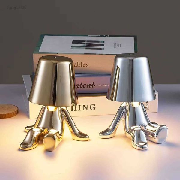 Luci notturne THINKER LAMP Nordic Iorn Bar Table Touch Ricaricabile Desk Light Protezione degli occhi Lampada da lettura per comodino Ristorante Decor HKD230704