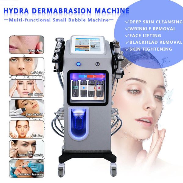 Solution de soins de la peau Jet Peel Machine faciale Hydrodermabrasion hidrofaciale Machine faciale Hydra Petite bulle Jet d'oxygène