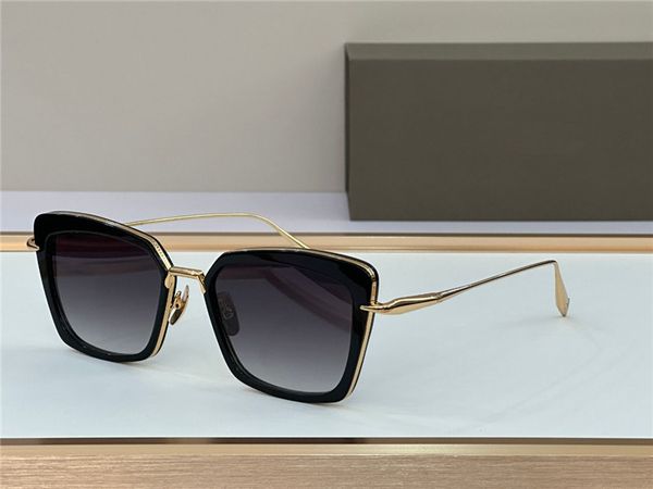 Neue, modische Cat-Eye-Sonnenbrille aus PERPLEXE-Acetat und Metallrahmen, konisch zulaufender runder Speerspitzenbügel, großzügiger Stil, High-End-UV400-Schutzbrille für den Außenbereich