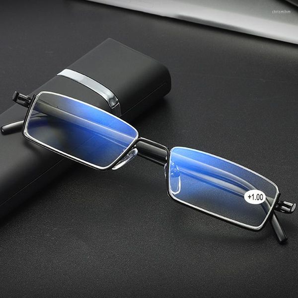 Sonnenbrille protable Lesebrille Blau Licht blockiert flexible ultraleichte presbyopische Mann Frauen Computer Brillen mit Case Mode