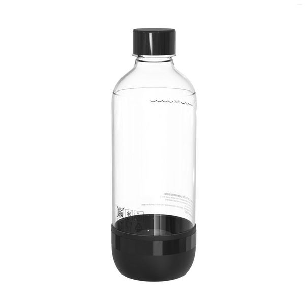Garrafas de água Zodamaker 1L Soda carbonatação Garrafa PET preto e branco cor para bebida de verão engarrafada