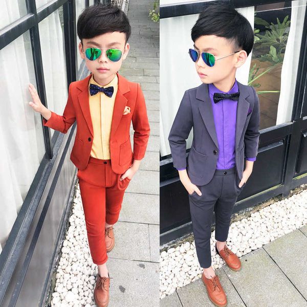 Anzüge 2021 Formelle Jungenkostüme Hochzeit Smoking Kinderkleid Anzüge Gentleman Kinder Partykleidung Blazer Hosen Klassische SchuloutfitsHKD230704