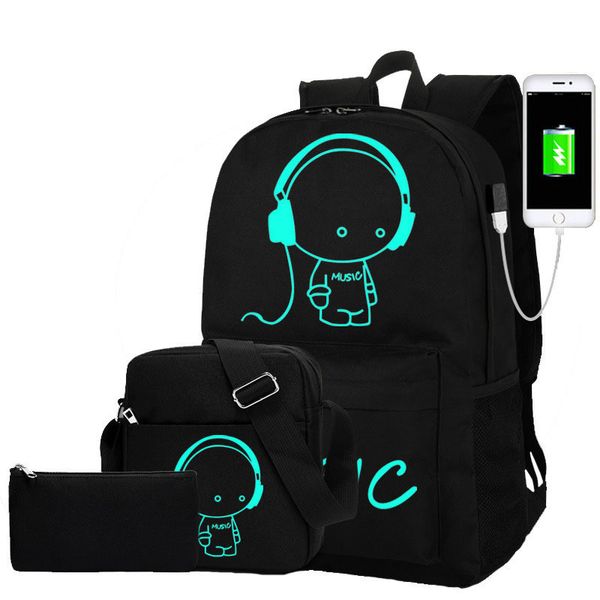 Schultaschen Leuchtende Schultaschen für Jungen Sternenhimmel Studentenrucksack Tagesrucksack Schulter 15-16 Zoll mit USB-Ladeanschluss Sperrrucksäcke 230703