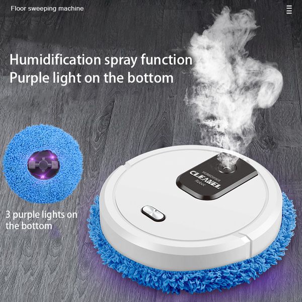 MOPS 1500 MAH Ev Islak Kuru Süpürme Robot Moping Makinesi Mop Süpürücü Elektrikli Kablosuz Spin ve Git Mop Temizleyici Buhar Püskürtücü 230704