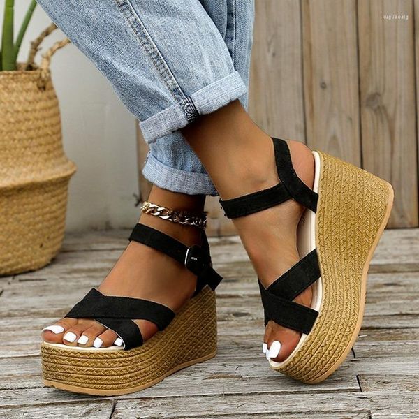 Сандалии Leisure Summer Rubber Sole Bugle Anti Slip Open Toe Shoes Fashion Platform Женская элегантная пятка клин