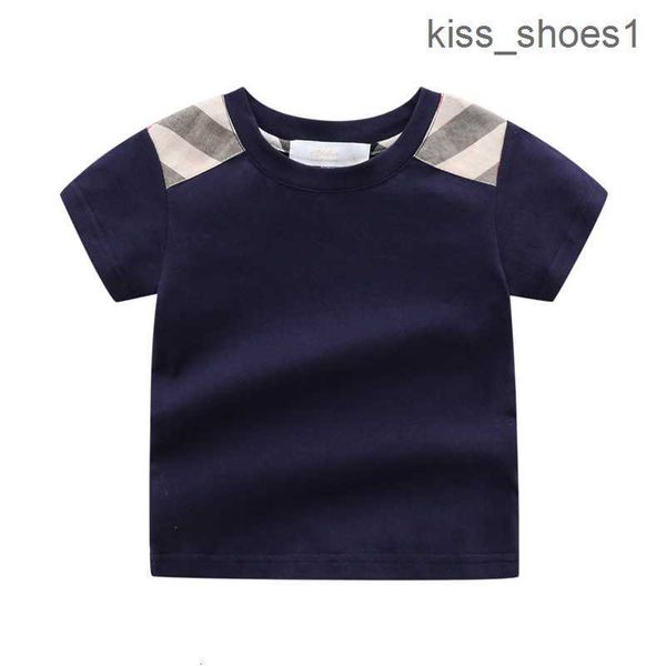 2023 Summer New Fashion Style Abbigliamento per bambini T-shirt a righe in cotone a maniche corte per ragazzi e ragazze