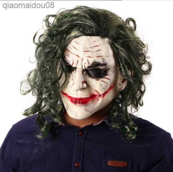 Joker Cosplay Mask Cadılar Bayramı Kostümleri Prop Napier Açgözlü Lateks Maskeler Komik Anime Maskarillas Parti Maskeleri L230704