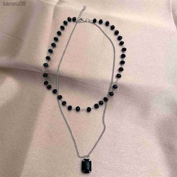 Vendita calda Collana girocollo per le donne Ins Prodotti di tendenza Doppio strato di perline Gioielli Collane femminili Regalo Dropshipping all'ingrosso L230704