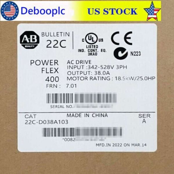 Motore Allen-Bradley Powerflex 400 18,5 Kw 25 Hp CA 22c-d038a103