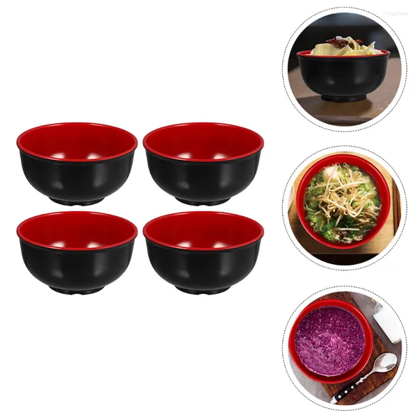 Set di stoviglie 4 pezzi Ciotola per ramen Cucina per la casa Insalata Casa Microwavable Zuppa Noodle Holder Piatto di frutta grande giapponese