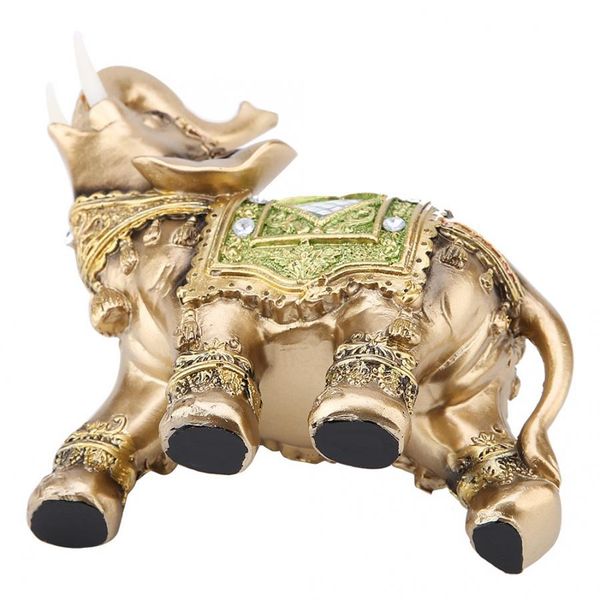 Stoff Chinese Traditionelle Feng Shui Lucky Elephant Statue Harz Reichtum Tier Skulptur Elefant Figurer Orament Home Dekoration