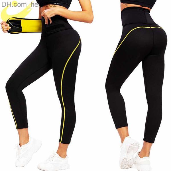 Vita Tummy Shaper LAZAWG Donna Neoprene Sauna Pantaloni dimagranti Allenamento in palestra Hot Thermo Sudore Sauna Capris Lings Shapers Vita Pant Z230706