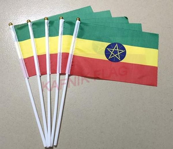 Zubehör Kafnik, Äthiopien/Benin/Botswana/Burkina Faso/Burundi/Gambia/Guinea/Simbabwe/Cody W/Madagaskar 14*21 cm Handflagge mit Stange