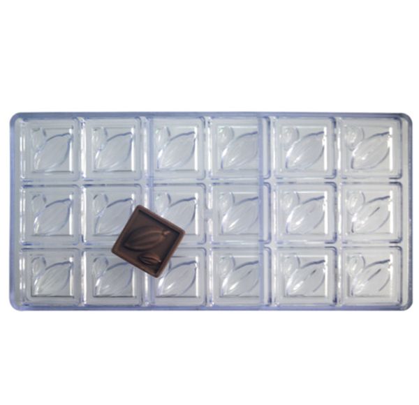 Moldes de cozimento com caixas de embalagem treliça Molde de chocolate plástico rígido transparente Molde de doces de grau alimentício Moldes de barra de cogumelo para PolkaDot Package Box JL1431