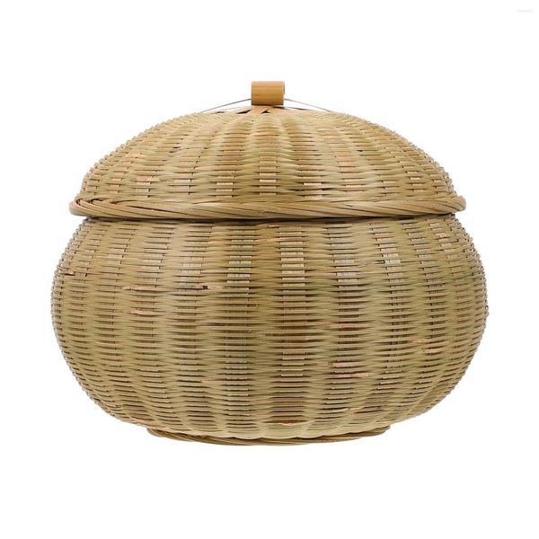 Yemek takımı kahvaltı gıdaları yumurta depolama sepeti dekoratif sepetler dekorasyon 28x28cm bambu tutucu çay kapları