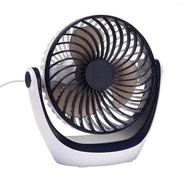 Ventilatore da scrivania Tavolino con forte flusso d'aria Testa regolabile velocità portatile ultra silenziosa Girevole a 360° Mini personale