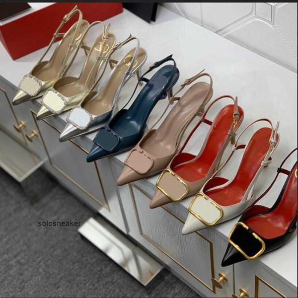 Com caixa designer vt sandália sandálias de salto alto apontou temperamento mulheres sapatos marca allmatch verão metal francês stiletto toe highheel valentine 7821