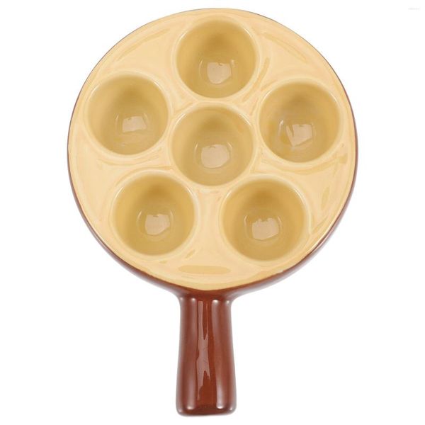 Conjuntos de Louça Caracol Máquina de Pratos Concha Pratos de Cerâmica Branca Arroz Escargot Porcelana Grill Panela Cerâmica