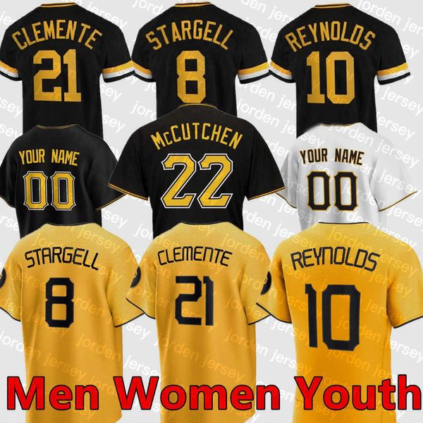 Baseball-Trikots 2023 McCutchen 21 Roberto Clemente Trikots 32 Henry Davis Starling Marte Francisco Cervelli Kent Tekulve CHRIS ARCHER Gregory Polanco Baseball