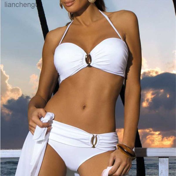 2023 frauen Sexy Bikini Set Push-Up Weiblichen Badeanzug Bademode Schwimmen Separaten Zwei Stück Brasilianische Badeanzug Große XXL L230619