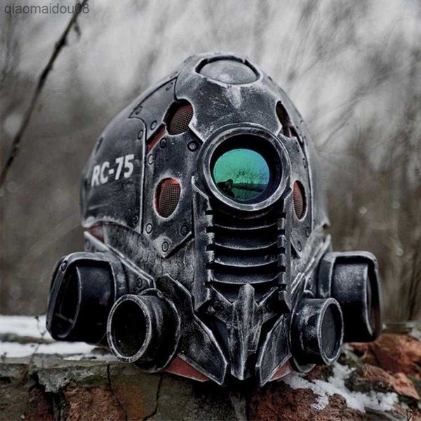 Punk masque kask cadılar bayramı cosplay doğal lateks tam kafa maskesi steampunk robot maskesi headgear cadılar bayramı kostüm prop l230704