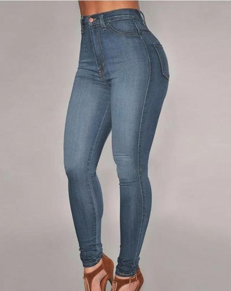 Kot yeni kadın denim pantolon fermuarlı sinek yıkanmış skinny jeans seksi yüksek bel kalça asansör pantolonlar Kore moda allmatch günlük pantolon